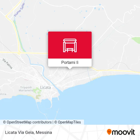 Mappa Licata Via Gela