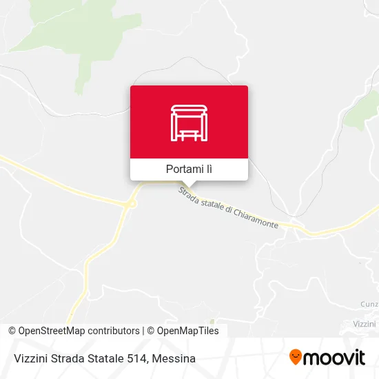 Mappa Vizzini Strada Statale 514