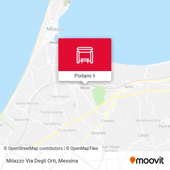 Mappa Milazzo Via Degli Orti