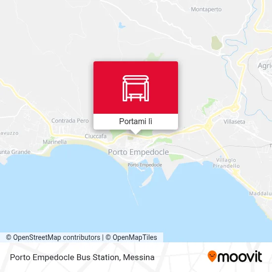 Mappa Porto Empedocle Bus Station