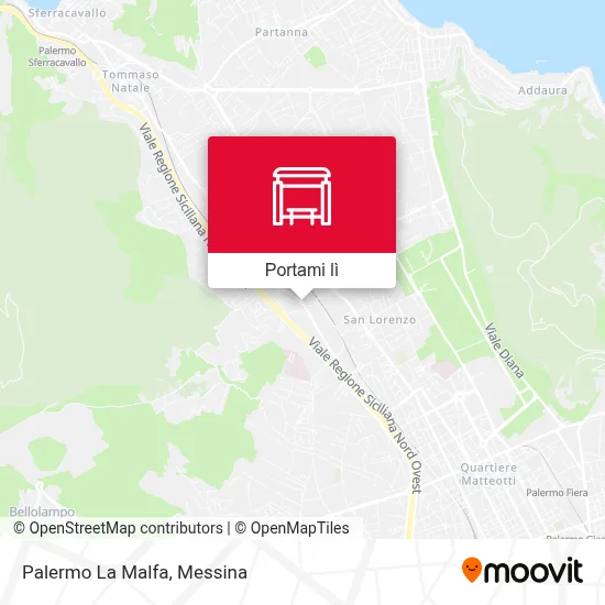 Mappa Palermo La Malfa