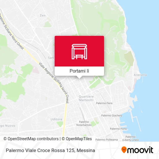 Mappa Palermo Viale Croce Rossa 125