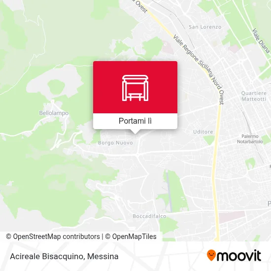 Mappa Acireale Bisacquino
