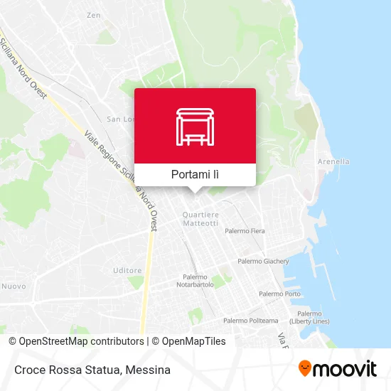 Mappa Croce Rossa Statua