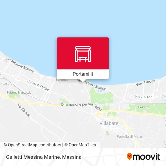 Mappa Galletti Messina Marine