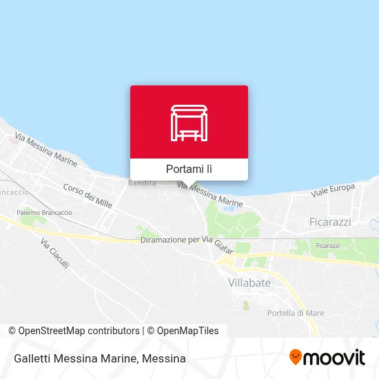Mappa Galletti Messina Marine