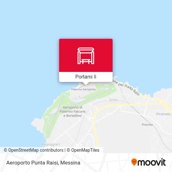 Mappa Aeroporto Punta Raisi