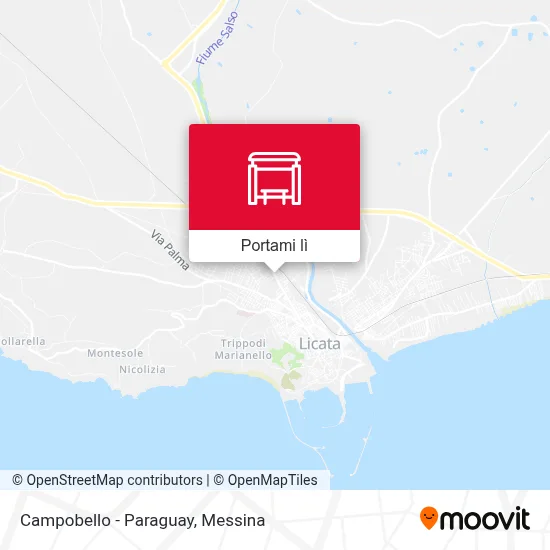 Mappa Campobello - Paraguay