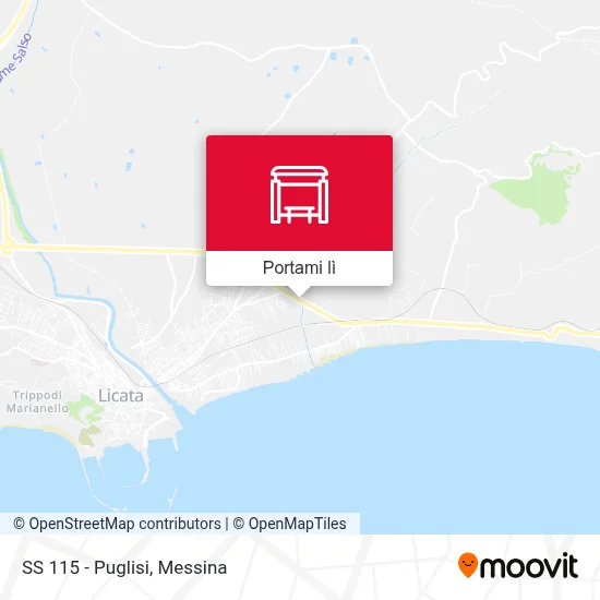 Mappa SS 115 - Puglisi