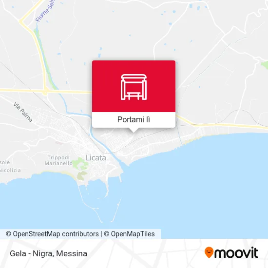 Mappa Gela - Nigra