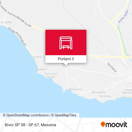 Mappa Bivio SP 38 - SP 67