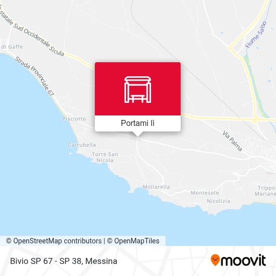 Mappa Bivio SP 67 - SP 38