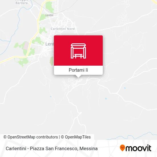 Mappa Carlentini - Piazza San Francesco