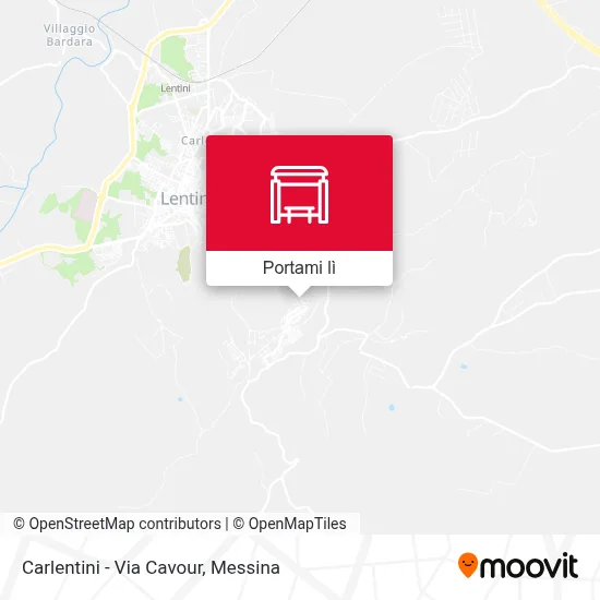 Mappa Carlentini - Via Cavour