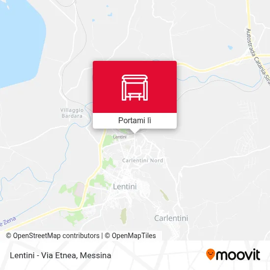 Mappa Lentini - Via Etnea