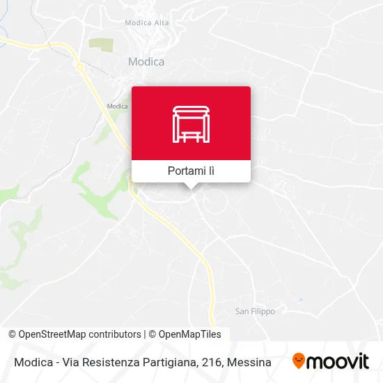 Mappa Modica - Via Resistenza Partigiana, 216