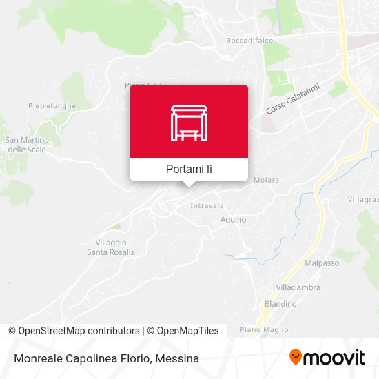 Mappa Monreale Capolinea Florio