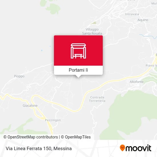 Mappa Via Linea Ferrata 150