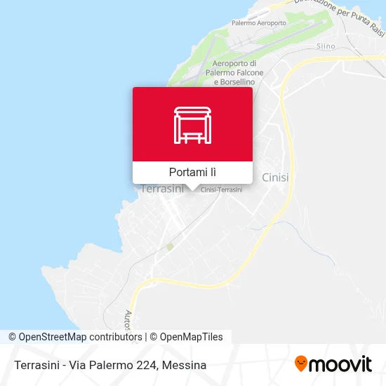 Mappa Terrasini - Via Palermo 224