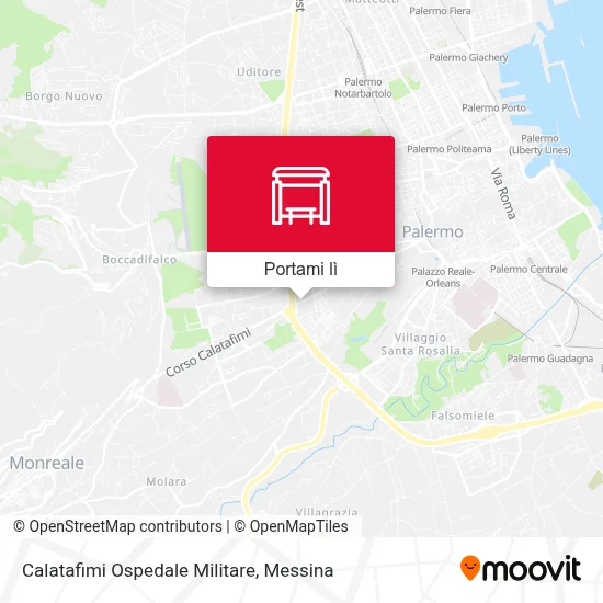 Mappa Calatafimi Ospedale Militare