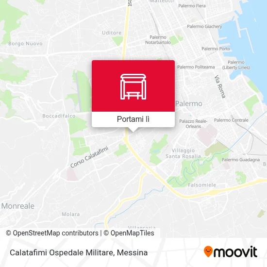 Mappa Calatafimi Ospedale Militare