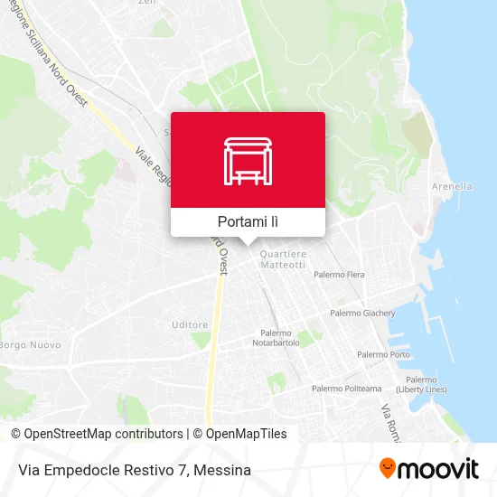 Mappa Via Empedocle Restivo 7