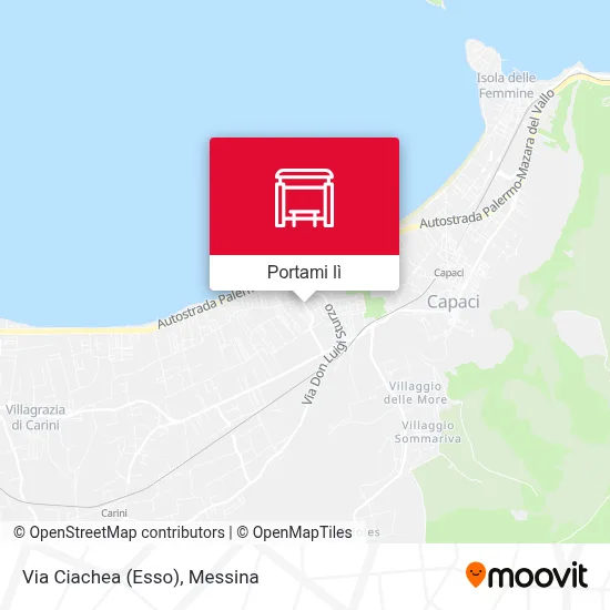 Mappa Via Ciachea (Esso)
