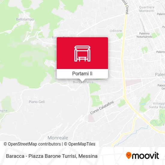 Mappa Baracca - Piazza Barone Turrisi
