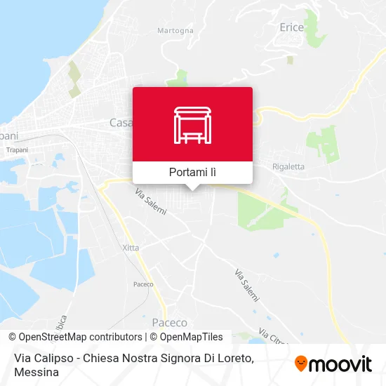 Mappa Via Calipso - Chiesa Nostra Signora Di Loreto
