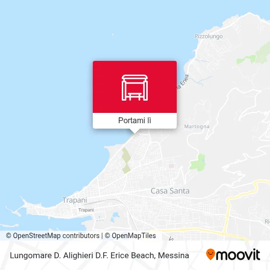 Mappa Lungomare D. Alighieri D.F. Erice Beach