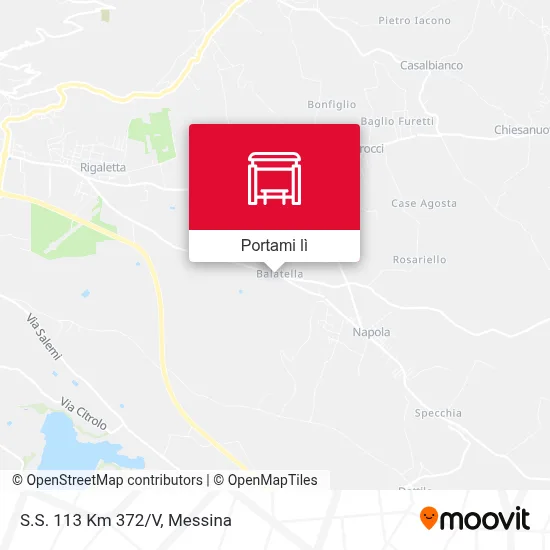Mappa S.S. 113  Km 372/V