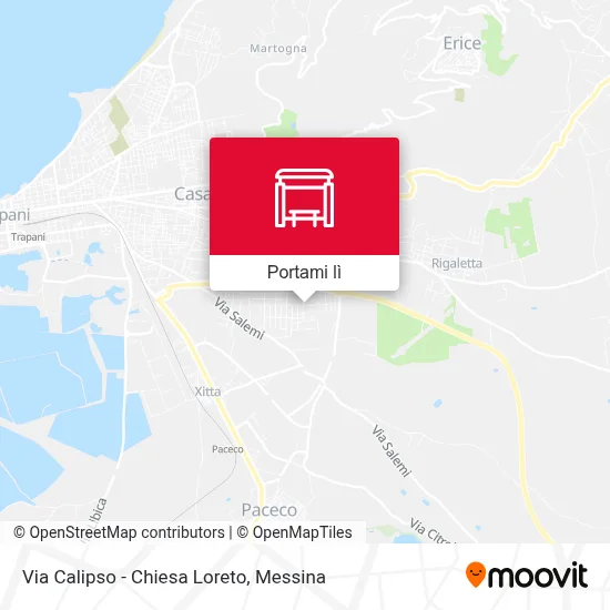 Mappa Via Calipso - Chiesa Loreto