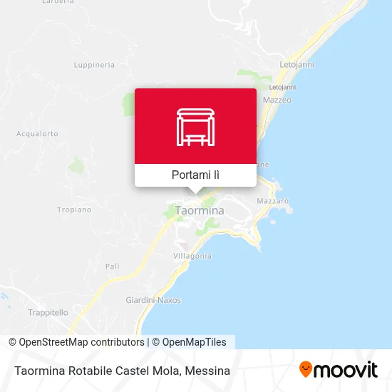 Mappa Taormina Rotabile Castel Mola