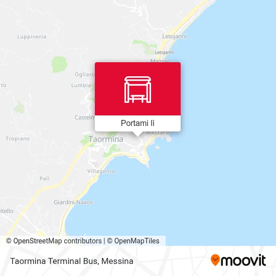 Mappa Taormina Terminal Bus