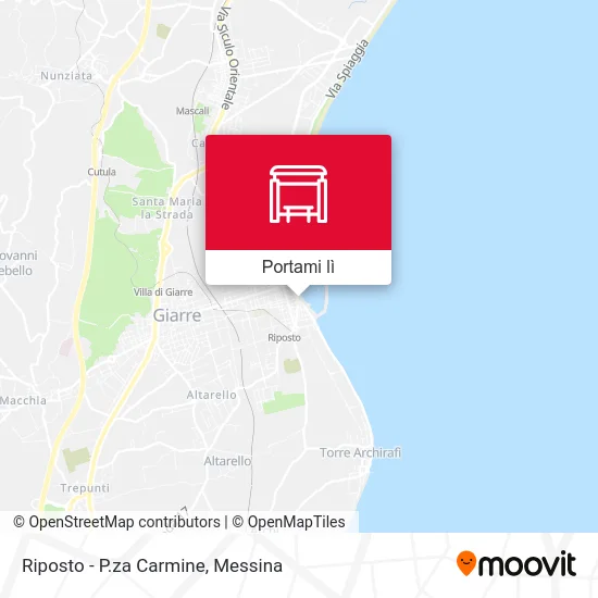 Mappa Riposto - P.za Carmine