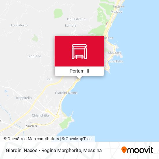 Mappa Giardini Naxos - Regina Margherita