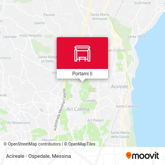 Mappa Acireale - Ospedale