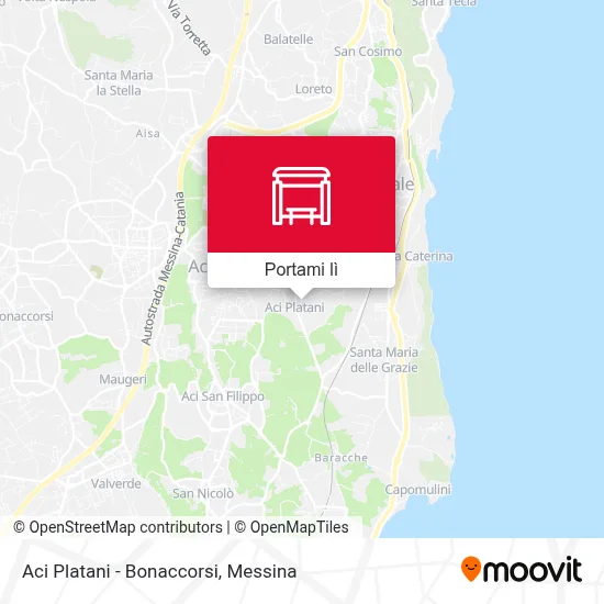 Mappa Aci Platani - Bonaccorsi