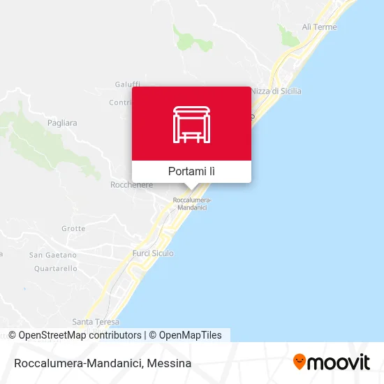 Mappa Roccalumera-Mandanici