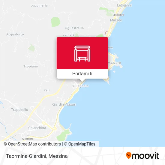 Mappa Taormina-Giardini