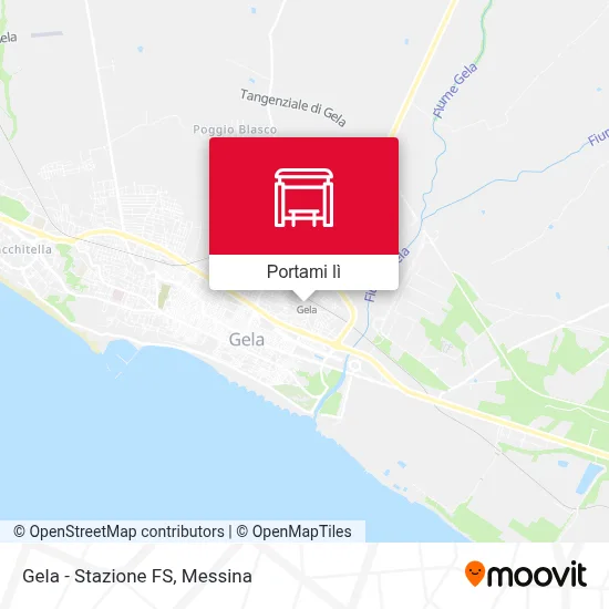 Mappa Gela - Stazione FS
