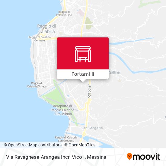 Mappa Via Ravagnese-Arangea  Incr. Vico I