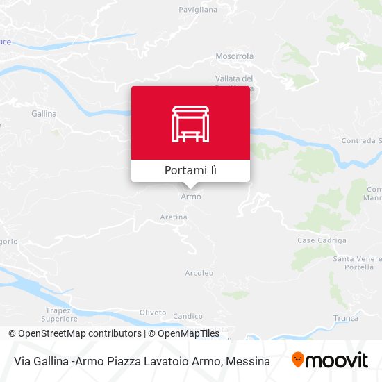 Mappa Via Gallina -Armo  Piazza Lavatoio Armo