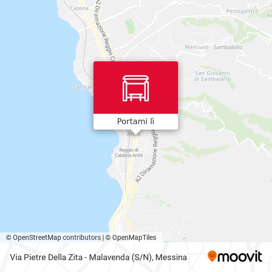Mappa Via Pietre Della Zita - Malavenda (S / N)