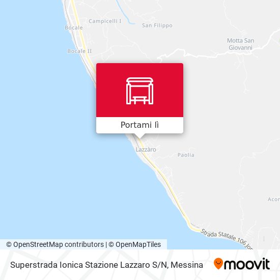 Mappa Superstrada Ionica  Stazione Lazzaro S / N