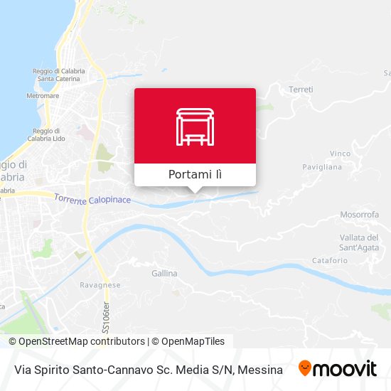 Mappa Via Spirito Santo-Cannavo  Sc. Media S / N