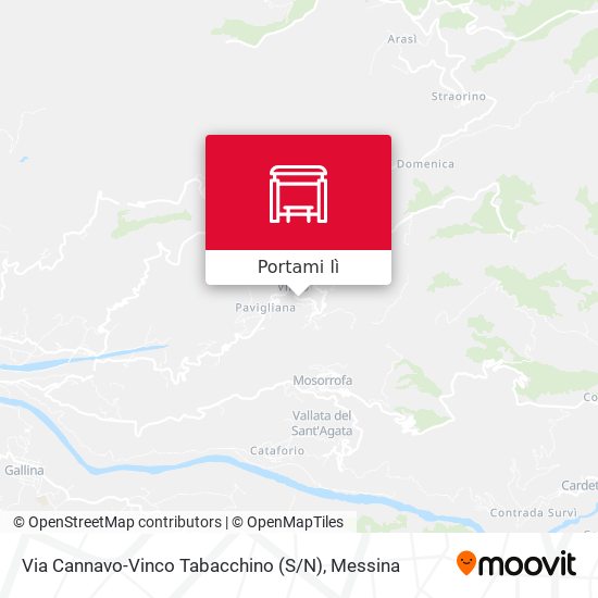 Mappa Via Cannavo-Vinco  Tabacchino (S / N)