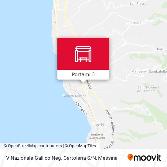 Mappa V Nazionale-Gallico Neg. Cartoleria S / N