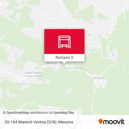 Mappa SS 184  Mannoli  Ventria (S/N)