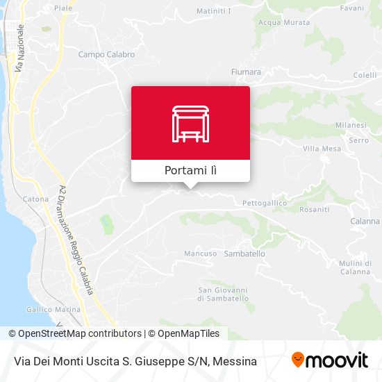 Mappa Via Dei Monti  Uscita S. Giuseppe S / N